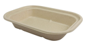 compost / fiber - TRAY / 17oz - 1 compartment - 8"/6"/1.5" - LINED - WC / TR-SC-UBL-LF - cs/400