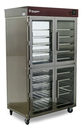 food warmer / cook n hold / floor model - 10 shelf - Thermodyne / 2100-DW - DOUBLE WIDE - 4 glass front doors / ? back - casters - 1ph/208/25a/5250w - U