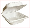 clam shell / hinged lid - recycle / PP - 1-comp - 5" x 5" - cs/250 - SP