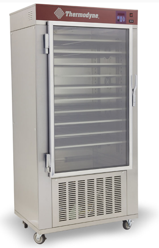 COOK n HOLD n CHILL - food warmer - floor model - 10 shelf - Thermodyne / 1500-DP - 1 glass front doors / solid back - casters - 1ph/208/52a/10688w - U