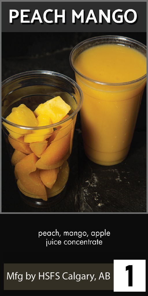 smoothie - 20oz cup / lid - PEACH MANGO - frozen - PLU / 3101