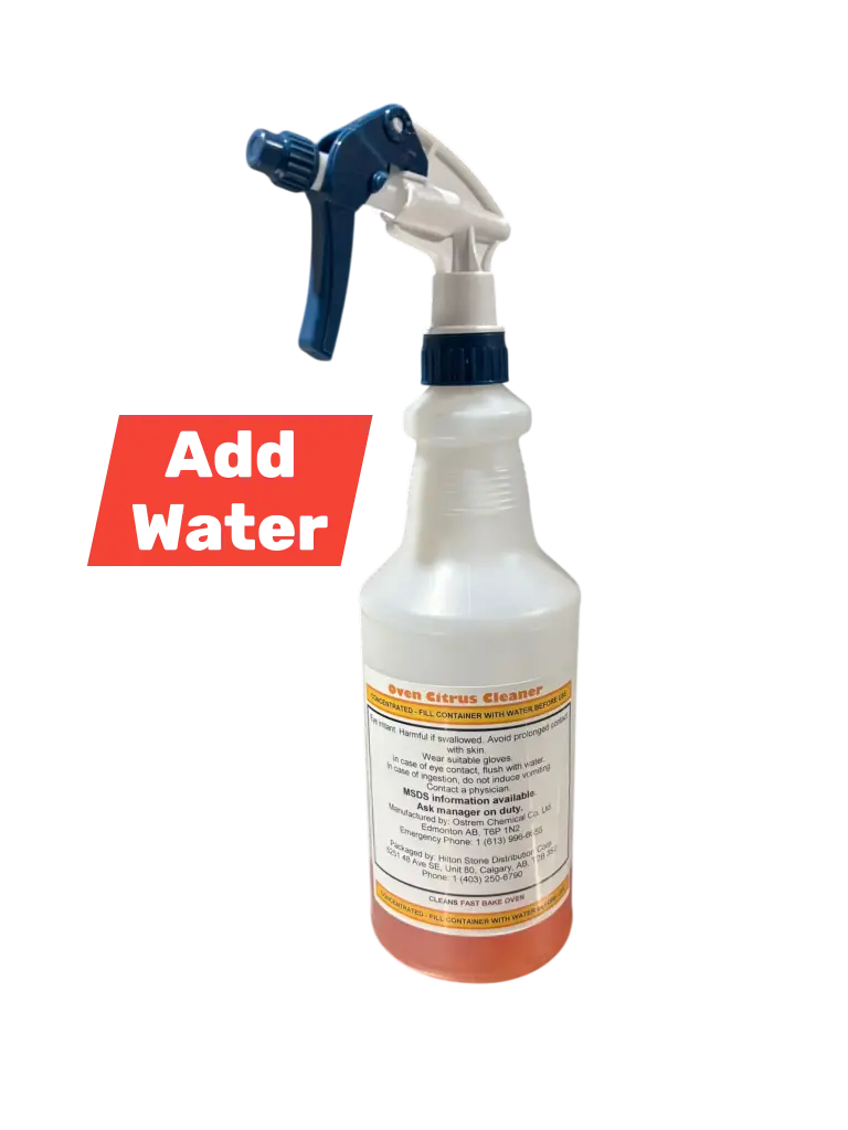 OVEN CLEANER - inside fast bake oven - CONCENTRATE Citrus - 1L / spray bottle - food safe