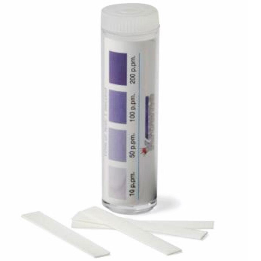 chemical - dish machine - sanitizer - TEST STRIPS - CHLORINE - bottle / 100