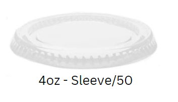portion LID - flat - 4oz / 125ml - sleeve/50 - Karat