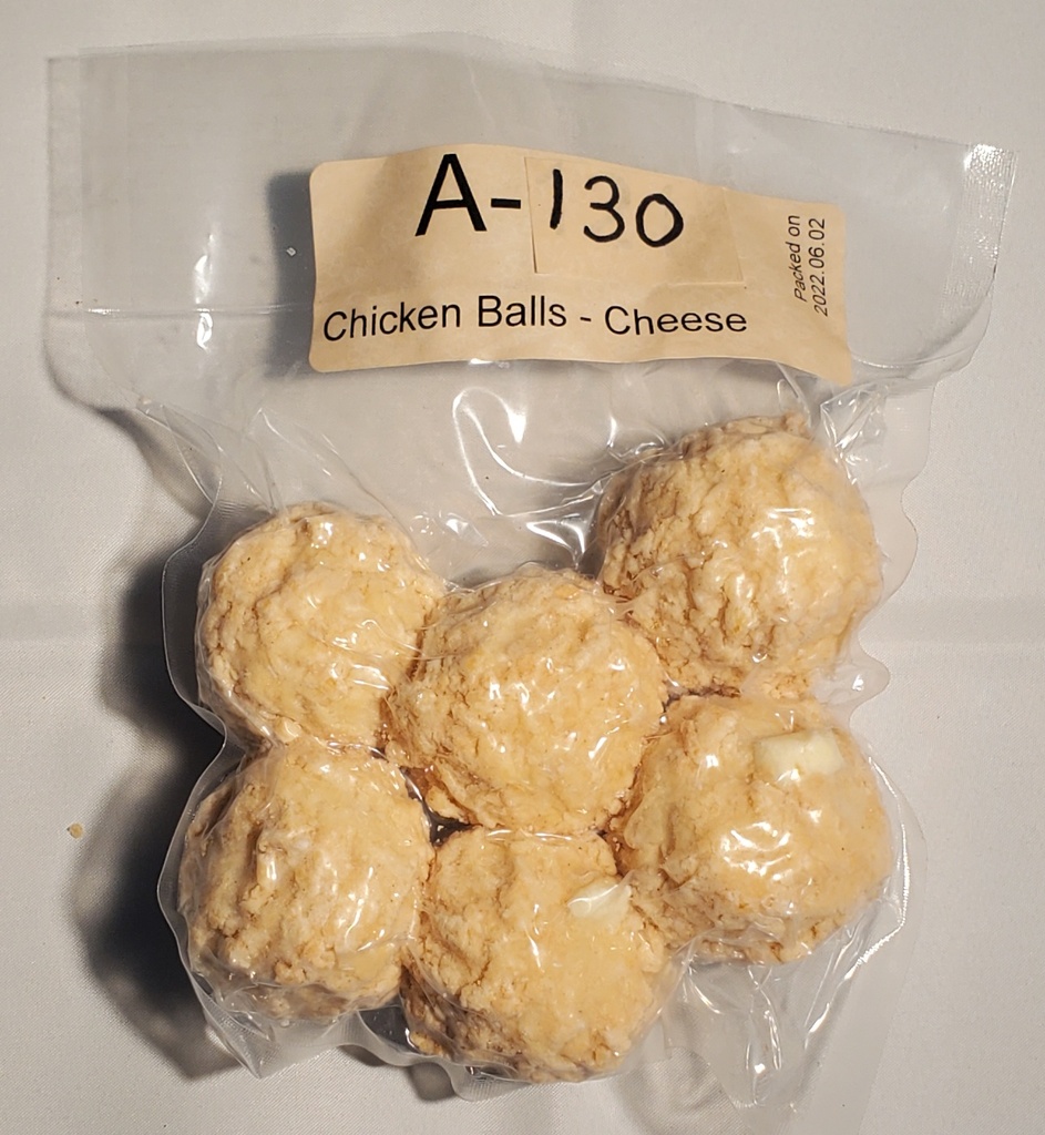 FB - chicken and cheese BALLS - 6pc - vac pkgd