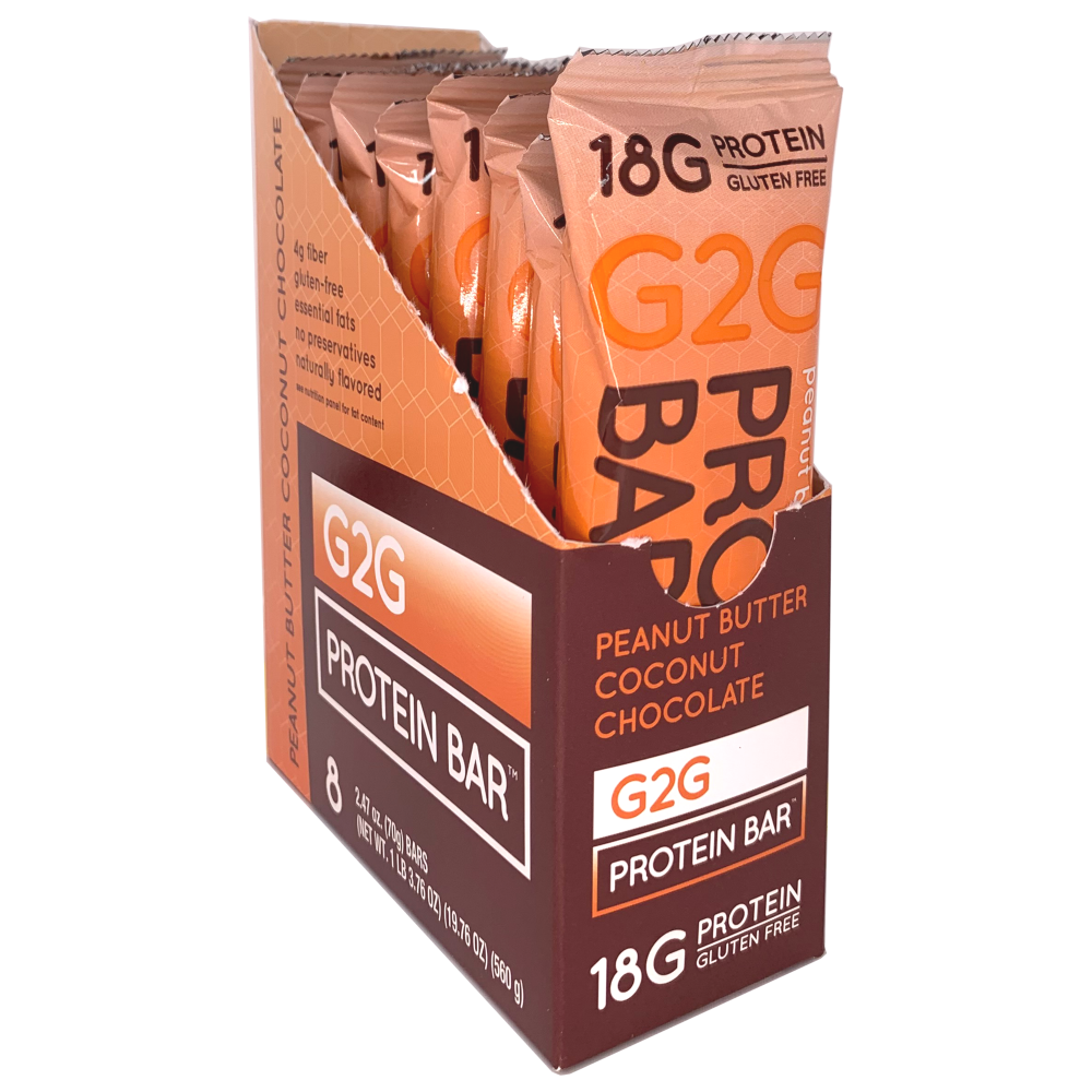 Protein Bar - Peanut Butter Coconut Chocolate - G2G - box/8