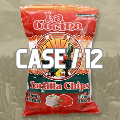 tortilla chip - La Cocina - FIESTA- white corn - lightly salted - Gluten Free - bag 300g / cs 12