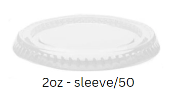portion LID - flat - 2oz / 60ml - sleeve/50 - Karat