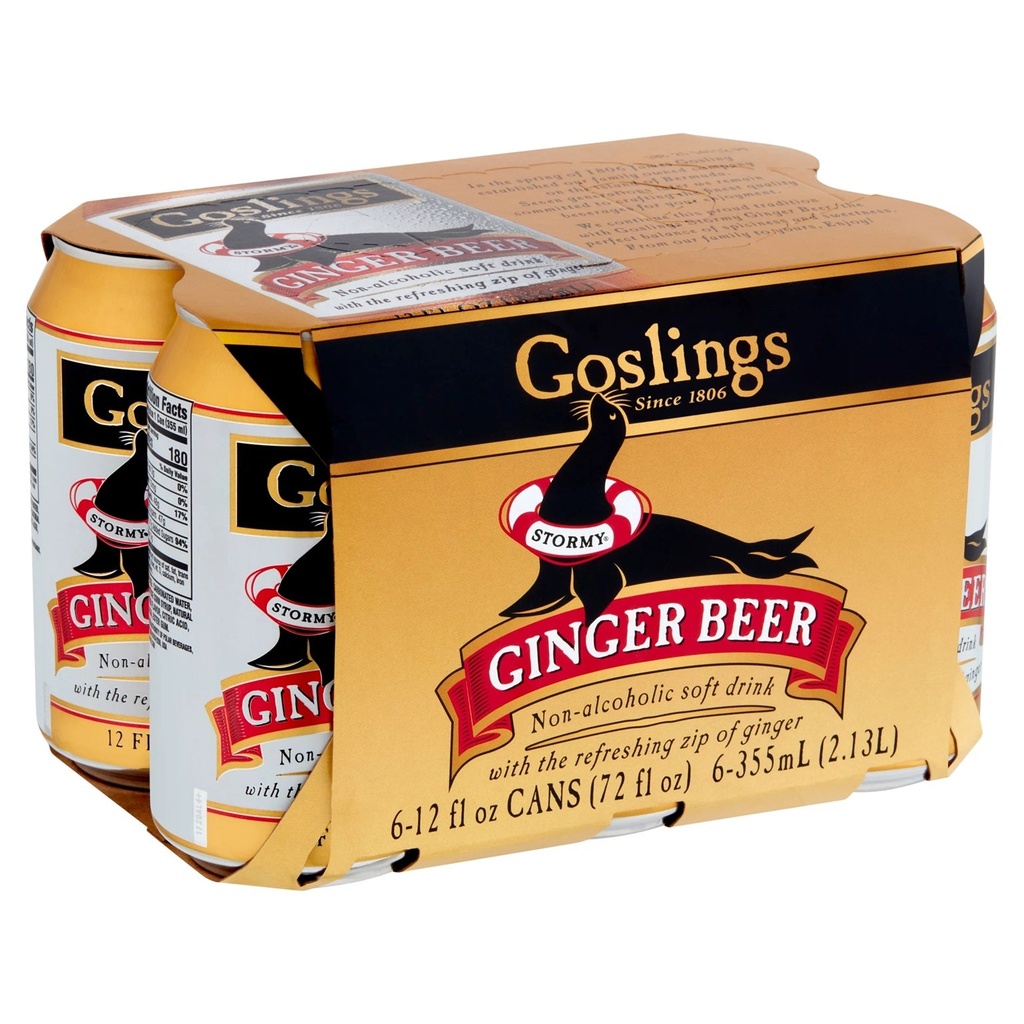 soda - Goslings Stormy - Ginger Beer - 355ml can - pkg/6 