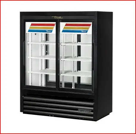 gdm - COOLER - 2 door - 40" - True / 41CPT-48-HC-LD - PASS THRU - black cabinet - 8 shelf - casters - 115/4.3a/495w - N