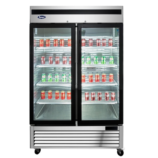 [801650-N] gdm - COOLER - 2 door - 54" - Atosa / MCF8707GR - stainless cabinet - 8 shelf - casters - 115v/3.2a/368w - N