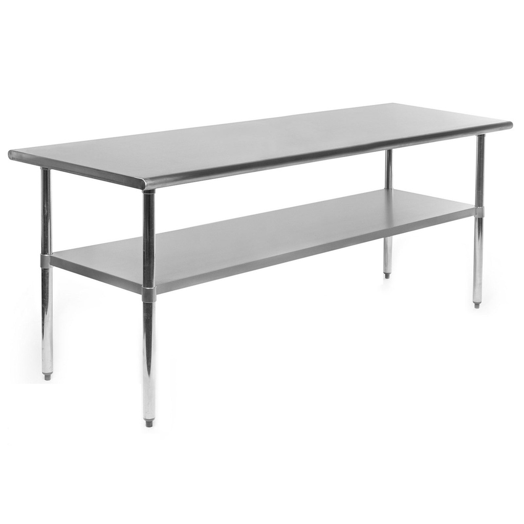 Standard Stainless Steel Work Table - Island Style (No Backsplash) 